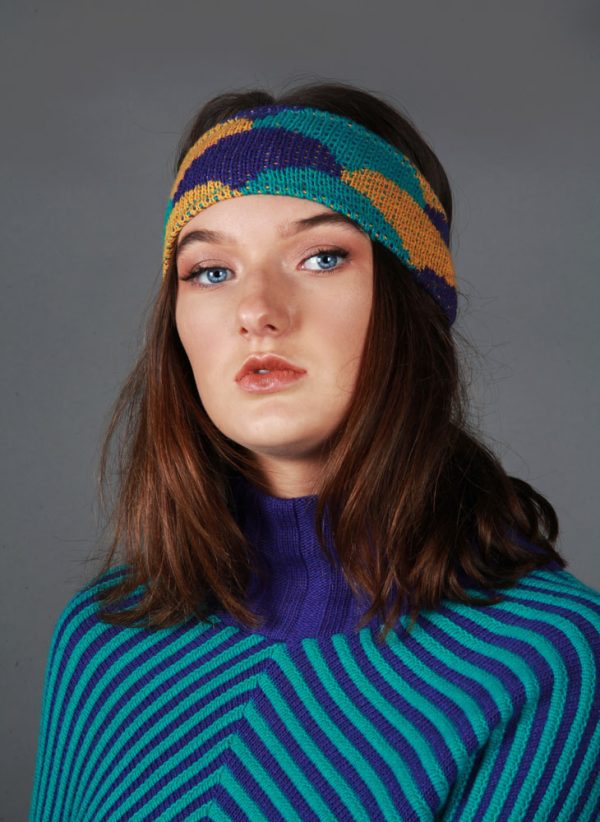 Angled Raised Row Jumper JMP18-4 Linda Wilson Knitwear Irish Designer Limerick