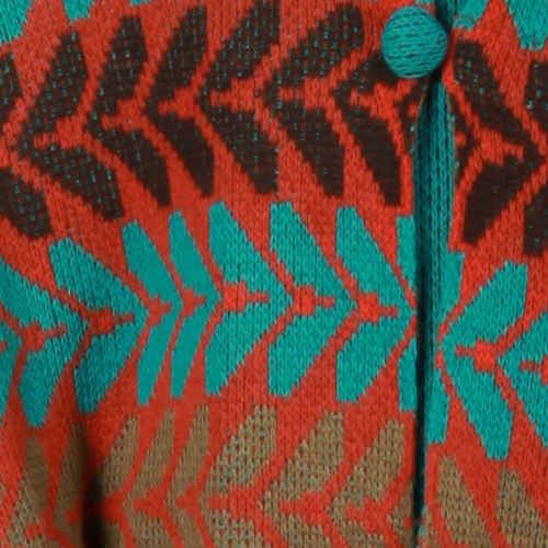 Linda Wilson Knitwear Irish Design Ireland Limerick Colour Example Kingfisher Dark Brown Pickle Safflower