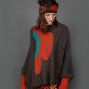 Retro Flower Jumper JMP22-4 Linda Wilson Knitwear Irish Designer Limerick