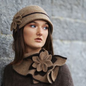 Petal Cloche Hat HAT27-1 Linda Wilson Knitwear Irish Designer Limerick