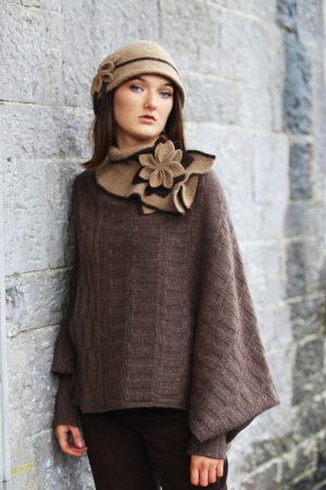 Petal Cloche Hat HAT27-2 Linda Wilson Knitwear Irish Designer Limerick