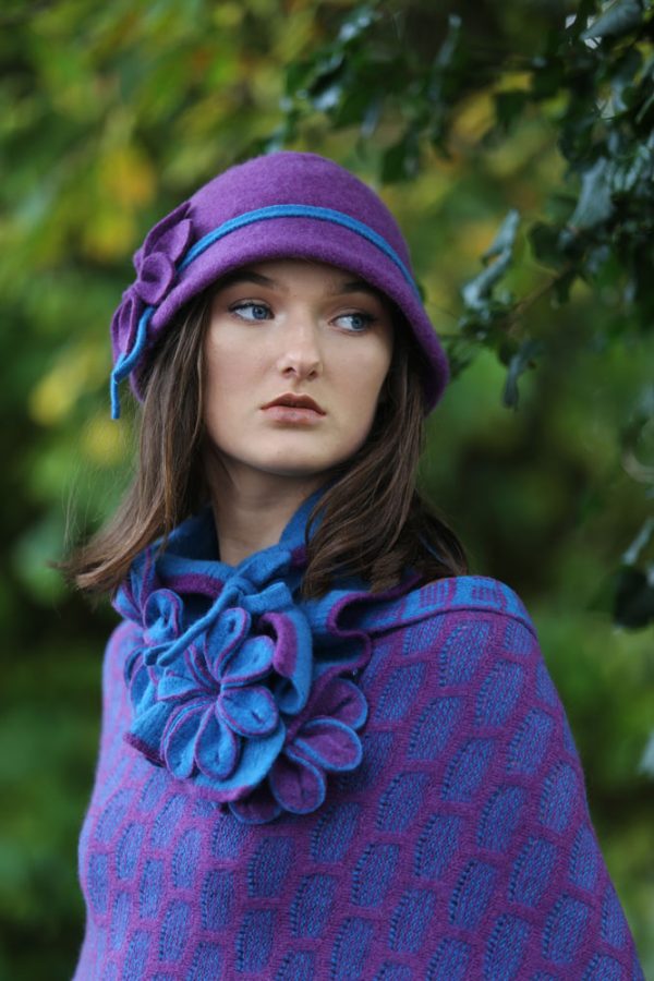 Petal Cloche Hat HAT27-4 Linda Wilson Knitwear Irish Designer Limerick