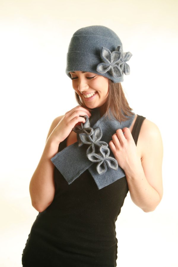 20s Style Origami Hat HAT1-4 Linda Wilson Irish Knitwear Designer Limerick