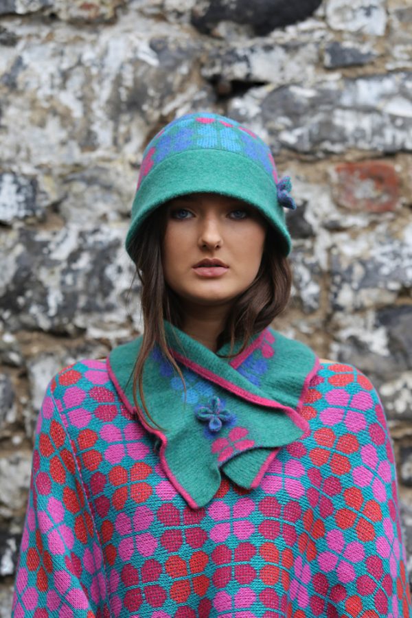 4 Petal Deep Brim Hat 1 Linda Wilson Irish Knitwear Designer Limerick