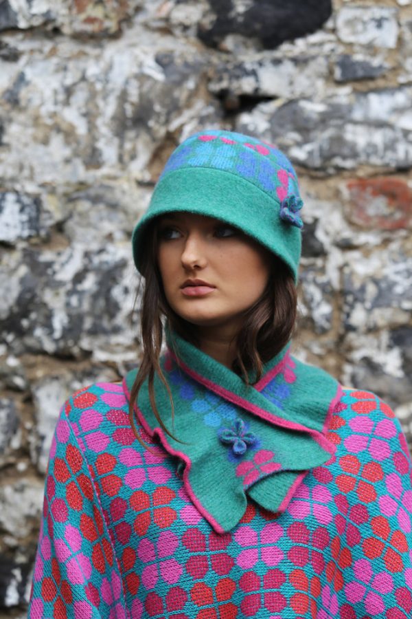 4 Petal Deep Brim Hat 2 Linda Wilson Irish Knitwear Designer Limerick