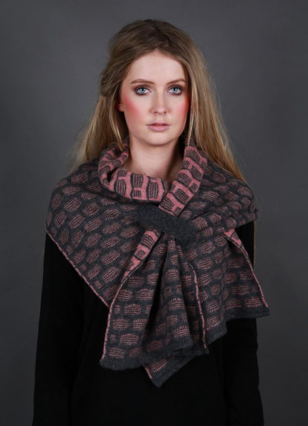 Draped Pull Through Scarf SCF13 Linda Wilson Irish Knitwear Designer