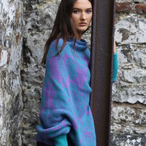 Floral Draped Jumper 2 Linda Wilson Irish Knitwear Designer Limerick