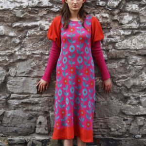 Floral Dress 1 Linda Wilson Irish Knitwear Designer Limerick