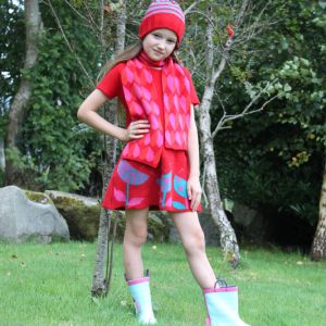 Heart Scarf SCF9-1 Linda Wilson Childrens Irish Knitwear Designer