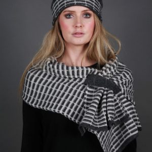 Pull Through Tuck Scarf SCF15-1 Linda Wilson Irish Knitwear Designer