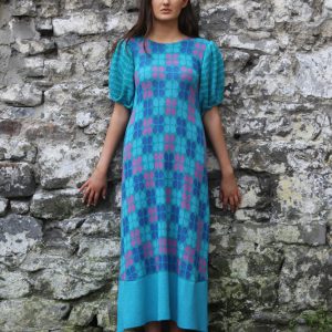 Retro Petal Dress 1 Linda Wilson Irish Knitwear Designer Limerick