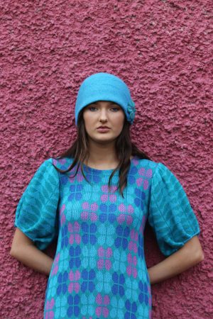 Retro Petal Dress 2 Linda Wilson Irish Knitwear Designer Limerick
