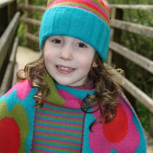 Ribbed Striped Hat HAT1-1 Linda Wilson Knitwear Irish Childrens Knitwear Designer Limerick