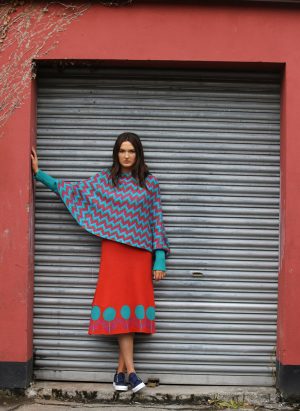 Tulip A-Line Skirt 2 Linda Wilson Irish Knitwear Designer Limerick