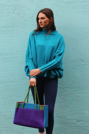 Waffle Jumper 1 Linda Wilson Irish Knitwear Designer Limerick