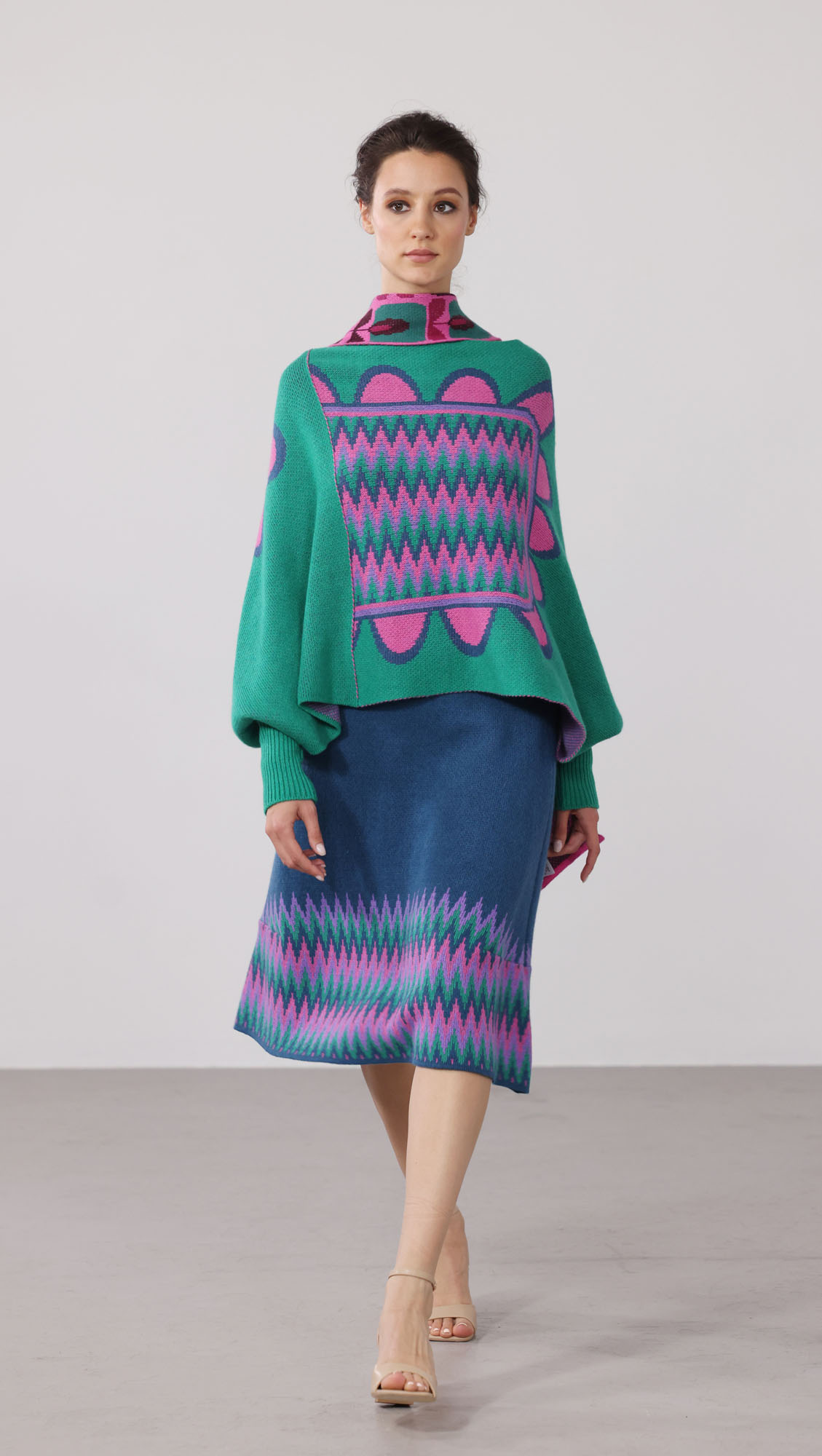 Herringbone Trim Skirt - Image 2